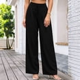 thumbnail image 7 of Plus Size Pants for Women Wide Leg High Waisted Casual Oversized Pants Women with Pockets S-3XL, 7 of 7