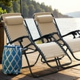 thumbnail image 6 of Devoko Set of 2 Outdoor Casual Adjustable Zero Gravity Chair with Pillow and Cup Holder, 6 of 7