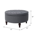 thumbnail image 3 of Tufted Round Storage Cocktail Ottoman, 3 of 3