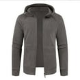 thumbnail image 5 of BiZtdJrK Gray Men's Zip Up Hoodie Lightweight Long Sleeve Basic Slim Fit Cotton Sweatshirt Jackets with Pocket L, 5 of 8