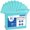 Blue, variant on 80 Pack Papers Bibs/Towels, Dental Consumables Papers, 13" x 18" 3-Ply Waterproof Tattoo Bib Sheet for Nail Salon, Tattoo Shop (Blue)