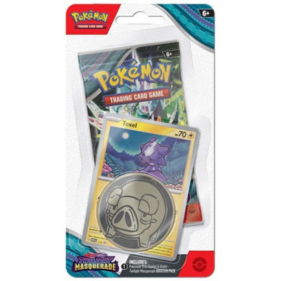 Pokemon Scarlet & Violet Surging Sparks Toxel Checklane BLISTER Pack (Booster Pack, 3 Promo Cards & Large Coin)