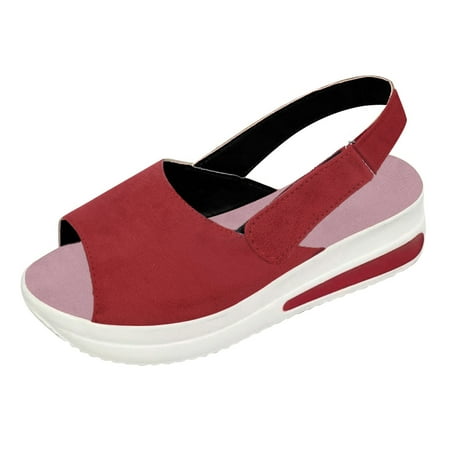 

Qufokar Boots Wide Calf for Women High Casual Shoes for Women Wedges Platforms Toe Women S Shoes Sport Fashion Beach Sandals Casual Peep Women S Casual Shoes