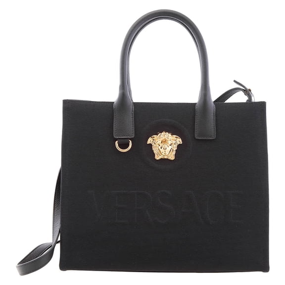 Versace La Medusa Canvas Small Tote Bag