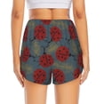 thumbnail image 3 of Picia Ladybug Pattern Women's 2 in 1 Athletic Running Shorts High Waisted Workout Casual Gym Sweat Shorts with Comfy Liner Zipper Pockets-X-Large, 3 of 9