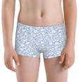 thumbnail image 5 of Yiaed Gray White Floral Print Boys' Boxer Briefs Cotton Casual Stretch Comfort Boys Boxers - Kids Boxer Briefs Underwear for Boys (6-18)-X-Large, 5 of 5