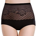 thumbnail image 2 of TANGNADE Culottes Taille Haute pour Femmes Grande Taille Bikini Sans Coutures Absorption Régulière Culottes en Coton Noir, 2 of 9
