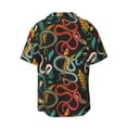 thumbnail image 2 of Vsdgher Snake And Flower Print Men's Wrinkle Free Untucked Cuban Shirt Business Casual Button Down Shirts Short Sleeve Shirt, 2 of 7