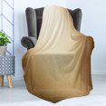 thumbnail image 4 of Brown Soft Flannel Fleece Blanket, Abstract Gradient Display Soft Pale Brown Colored Plain Modern Digital Design, Cozy Plush for Indoor and Outdoor Use, 70" x 90", Pale Brown Cream, by Ambesonne, 4 of 5