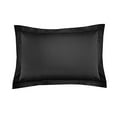 thumbnail image 3 of Fresh Ideas FRE201XXBLAC07 Poplin Tailored Pillow Sham  Black - Standard, 3 of 5