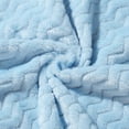 thumbnail image 4 of CREVENT 30''X40'' Cozy Fluffy Warm Fleece Infant Blanket for Girls & Boys Toddler Crib Cot Stroller (Wave Blue), 4 of 6