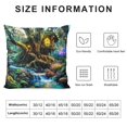 thumbnail image 5 of Patifu Fairy House Graphic Decorative Cushion Cover for Home Couch Living Room Bed Sofa - Short Plush Material 18x18in, 5 of 5
