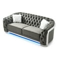thumbnail image 3 of Sapphire 94 in. W Flared Arm Velvet Straight Sofa in Grey, 3 of 5