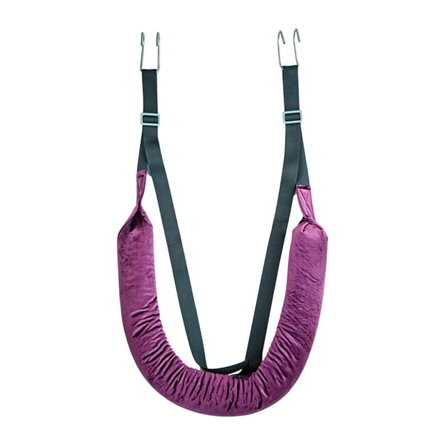 Cinturón de tracción lumbar Dispositivo de tracción lumbar portátil suave colgante espinal descompresión tracción estiramiento correa para el cuidado Púrpura