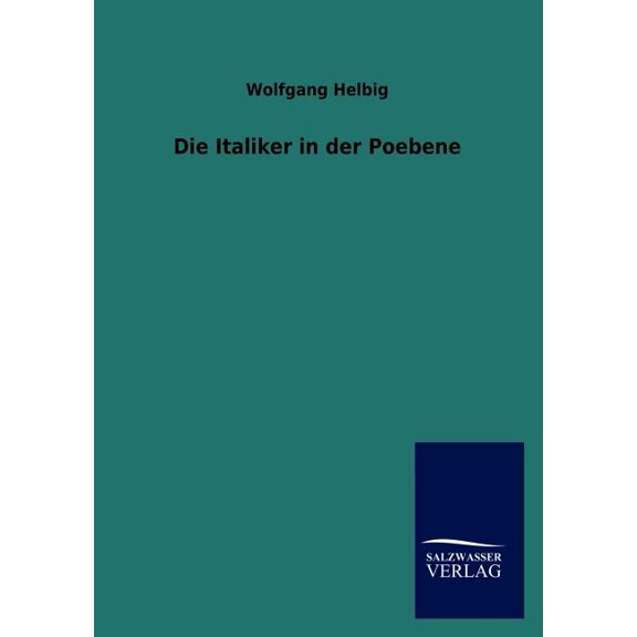 Die Italiker in der Poebene (Paperback)
