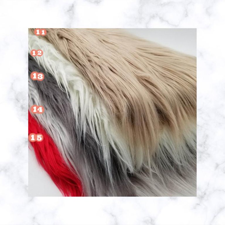 Dark red fox imitation faux fur fabric by the meter 