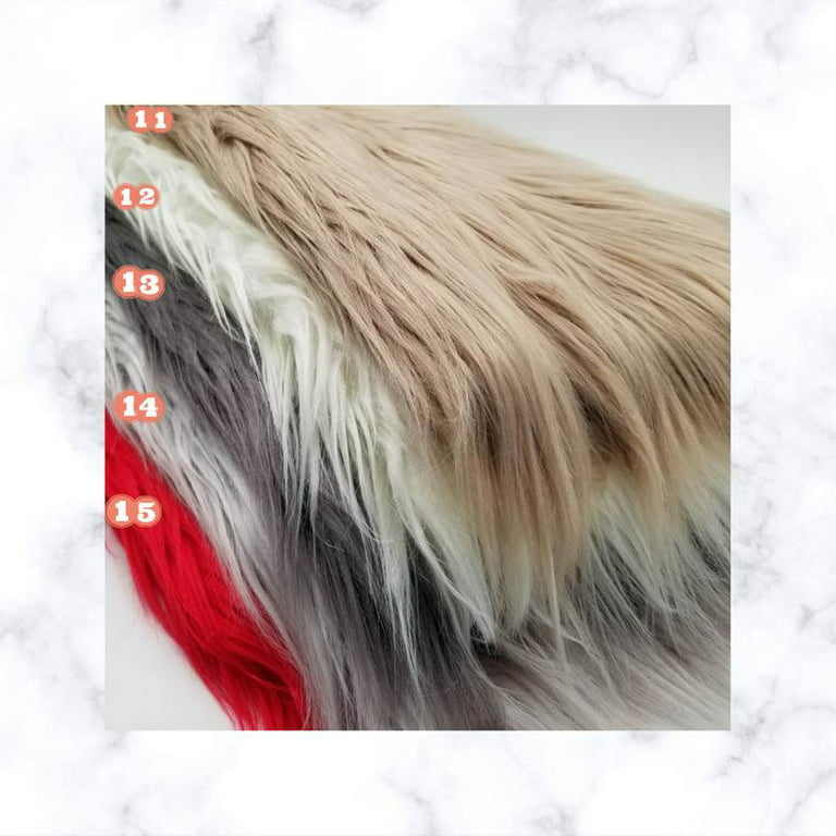 Short Pile Fur Fabric - Red