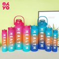thumbnail image 2 of Juego de 4 Botella de Agua motivacional de color degradado 3300ml + 1500ml + 700ml + 300ml Portátil al aire libre, 2 of 4