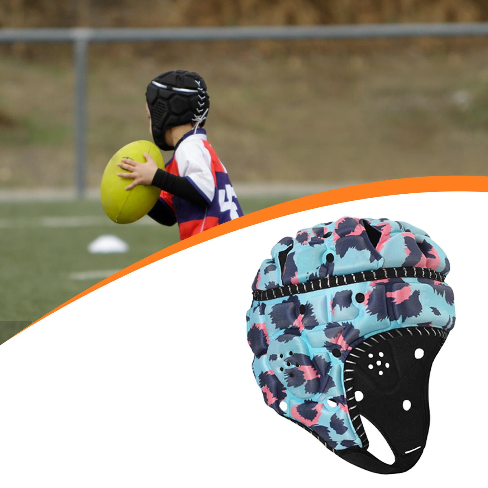Rugby Headguard Football Helmet Scrum Cap High Density Foam Padding Adjustable Fit Kids Soccer Goalkeeper