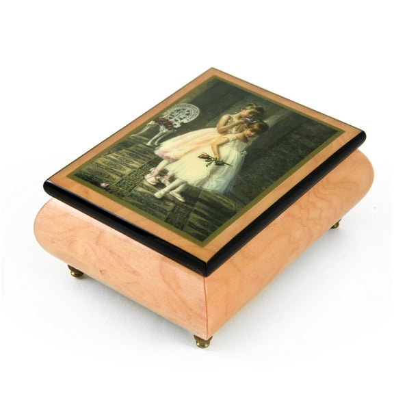 Handcrafted Ercolano Music Box Featuring "Encore" by Sandra Kuck - Aquarius - SWISS