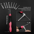 thumbnail image 3 of Lighted Crochet Set, 9 Sizes Interchangeable Heads 2.5mm to 6.5mm, with Ergonomic Handle, 3 of 5