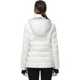 thumbnail image 4 of Women Warm Winter Down Puffer Jacket-Hooded Winter Puffer Coat for Women with Faux Fur Lined Hood and Collar (White, Small), 4 of 8