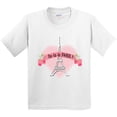 thumbnail image 3 of Inktastic Paris Oo-la-la with Eiffel Tower and Flowers in Pink Heart Youth T-Shirt, 3 of 5