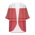 thumbnail image 4 of ameIAEA Womens 3/4 Sleeve Printed Casual Cardigan 2024 Fall Open Front Loose Cover Up Tops, 4 of 5