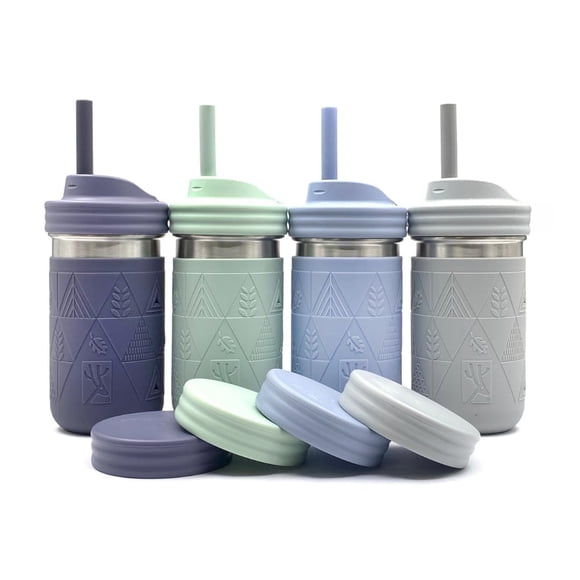 Vasos de acero inoxidable Elk and Friends de 414 ml, paquete de 4