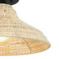 thumbnail image 4 of Hunter - Agoura 1-light Matte Black, Large Flush Mount Light, Dimmable, Casual Style, Cone Shaped, for Bedrooms, Dining, Living Rooms - 48082, 4 of 7