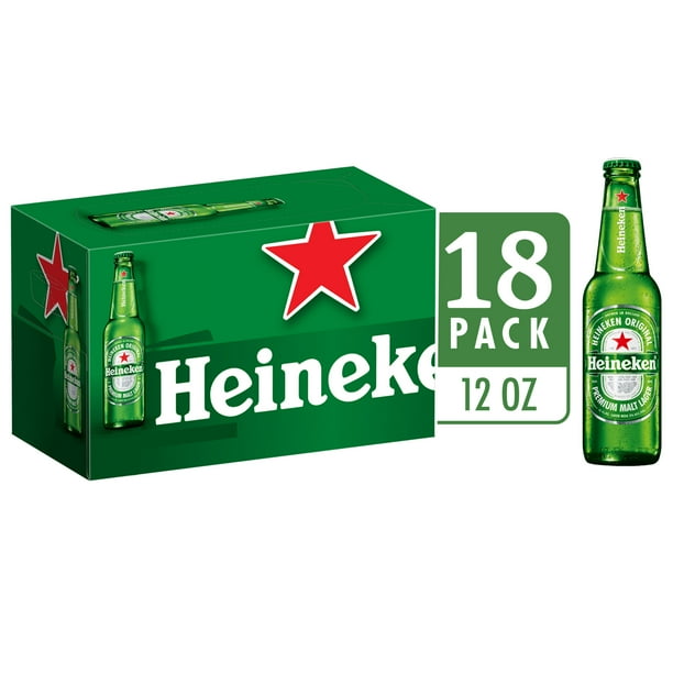 Heineken Original Lager Beer, 18 Pack, 5% ABV - Walmart Business