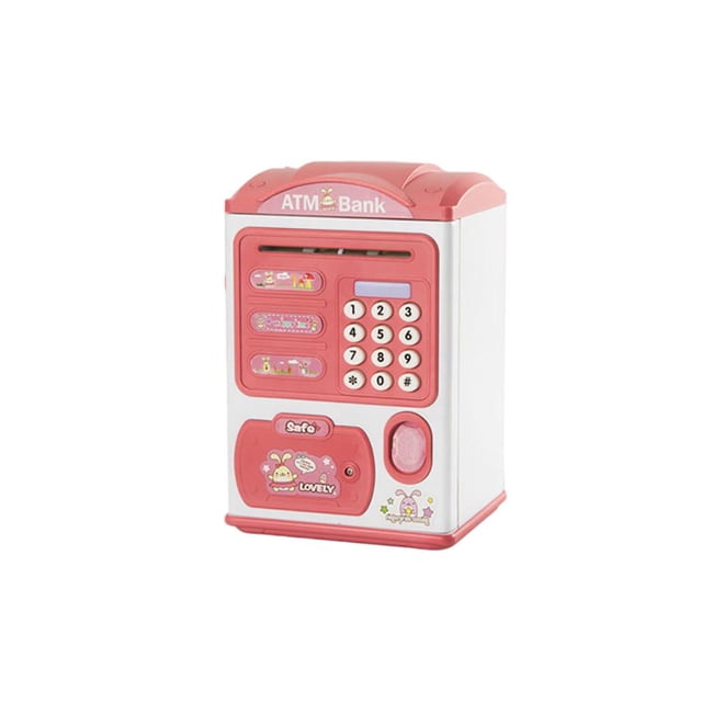 Hucha Creativa De Juguete, Mini Cajero Automático, Simulación De Contraseña Y Desbloqueo De Huellas Dactilares, Banco De Monedas Para Niños Y Niñas Speravity EL018027-02