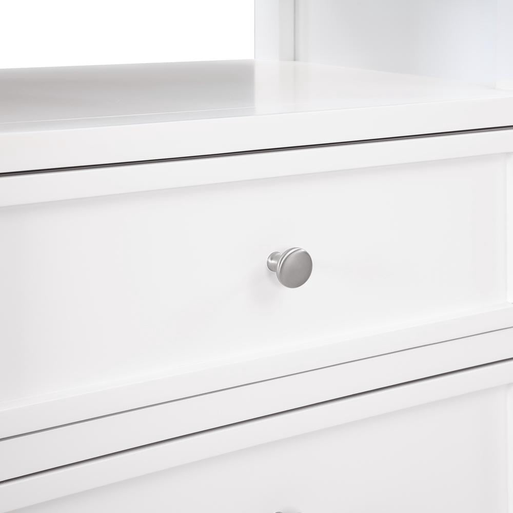Comfort Pointe Walker White Wood 2-drawer Casual Storage Nightstand