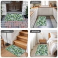 thumbnail image 5 of Tropical Door Mat Indoor Outdoor, Green Palm Leaf Summer Plant Non Slip Welcome Mat with Rubber Backing, Absorbent Fabric Front Door Mats Entryway Rug for Home Patio Entrance 20"x31.5", 5 of 8