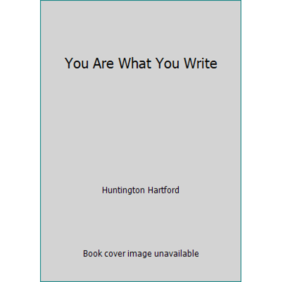 Pre-Owned You Are What You Write (Paperback) 0020802102 9780020802105