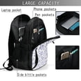 thumbnail image 4 of Pofeuu Floral Butterfly Print Storage Laptop Backpack with USB Charging Port[Water Resistant] College Computer Bookbag Fits, 4 of 7