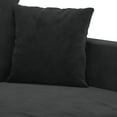 thumbnail image 3 of vidaXL 2 Piece Sofa Set with Cushions Black Velvet, 3 of 4