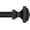 Black, variant on Black Curtain Rods - Adjustable 32 to 45 Inch, Elegant Square Decorative Treatment for Single Window - Square Finial, 1 Pack
