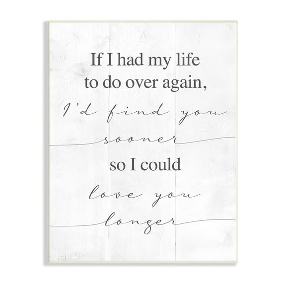 Stupell Industries Love You Longer Motivational Phrase Positive Romantic Attitude, 10 x 15, Design by Daphne Polselli