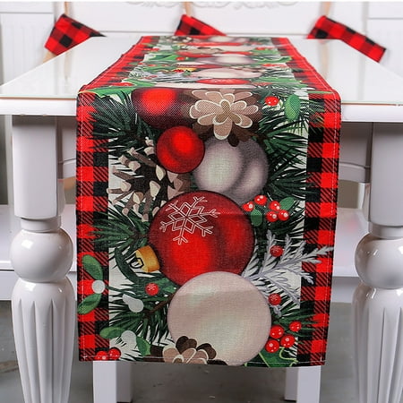 

Yubatuo Linen Grinch Table Runner Merry Grinchmas Tablecloth Winter Xmas Christmas Decorations and Supplies for Home Kitchen Table