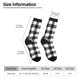 thumbnail image 2 of Balery Black White Plaid Calcetas Largas con Estampado para Hombre y Mujer – Suaves y Transpirables, Talla Única (US 5-11), 2 of 6