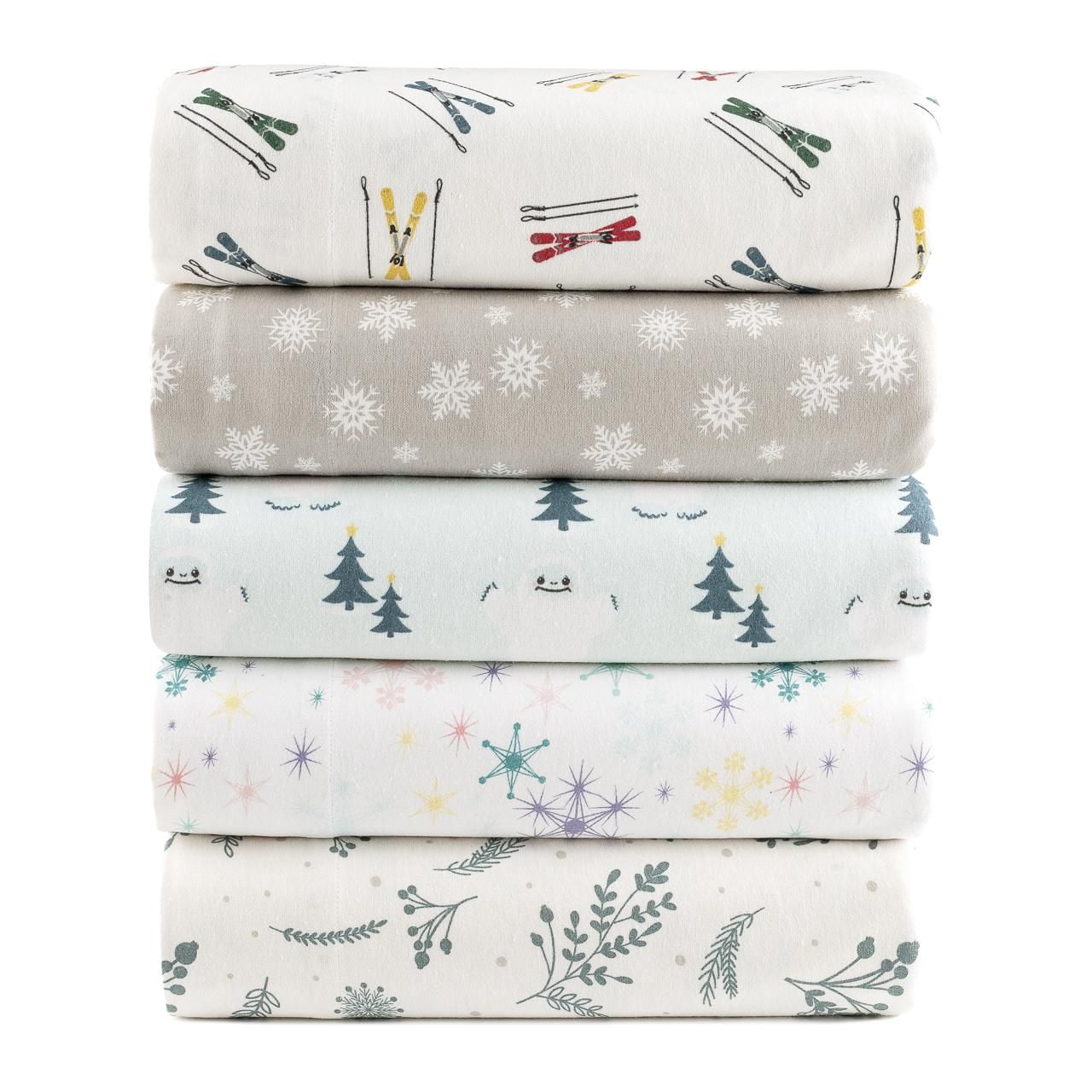 Ensemble de draps en flanelle des Fêtes