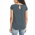 thumbnail image 2 of Nautica Womens Slub Tee,Navy,Medium, 2 of 4
