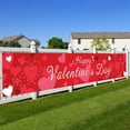 thumbnail image 2 of Happy Valentines Day Banner Decorations XtraLarge Size 20x98 Inch Valentine Yard Banner for Party Decor Red Heart Romantic Happy Valentine's Day Backdrop Poster Hanging Outdoor Gate Fence Door Wall, 2 of 8