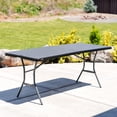 thumbnail image 6 of Lifetime 6 Foot Rectangle Fold-in-Half Folding Table, Black (80891), 6 of 13