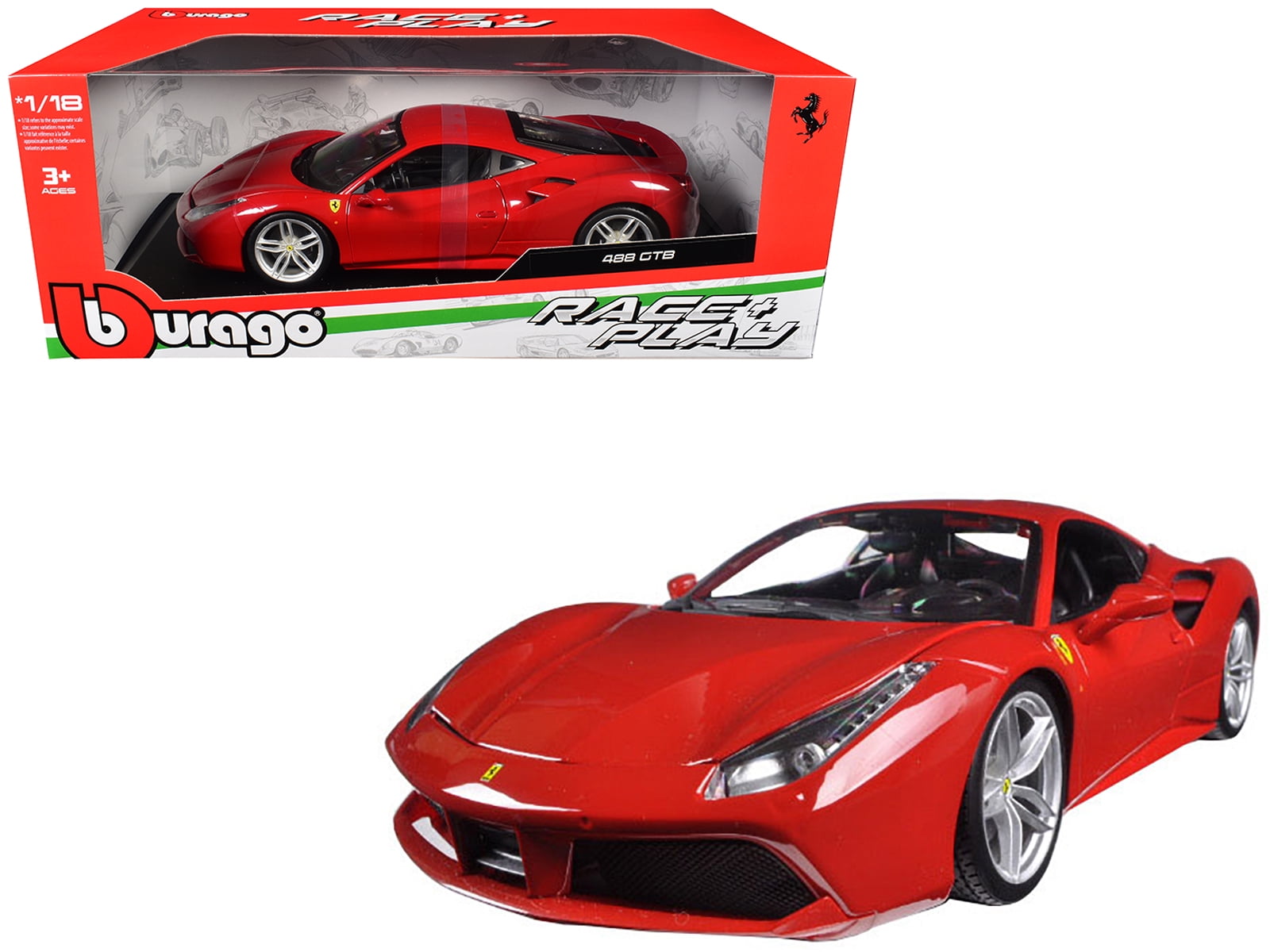 Ferrari F12 TDF Red 1/24 Diecast Model Car by Bburago - Walmart.com