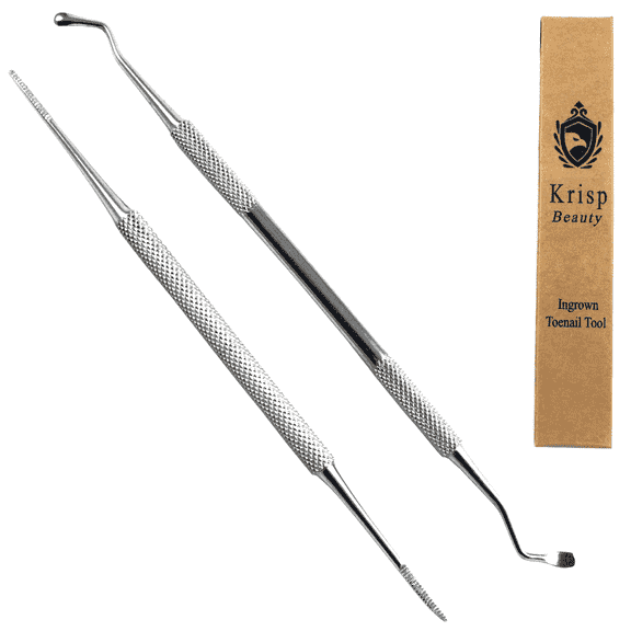 Stainless Steel Ingrown Toenail Lifter Nail File Double Ended Care Tools, 2 Piece