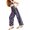 Navy Floral Print, variant on Royalty By Maluma Womens Linen Blend Printed Wide Leg Pants