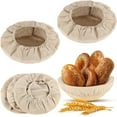 thumbnail image 4 of Housse de Panier d'Apprêt pour Pain Lubelski, Qualité Alimentaire, Lavable, Coton et Lin, Réutilisable, Doublure de Bol Ovale pour Apprêt de Pâte, Accessoire de Pâtisserie pour la Maison, 4 of 9