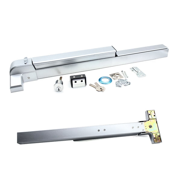 Door Push Bar Panic Exit Device Emergency Latches Door Hardware For 30"-36" Door Heavy Door Push Bar Exit Panic Device Lock Emergency Hardware Latches Key Device Lock Hardware Latches Locks Commercial